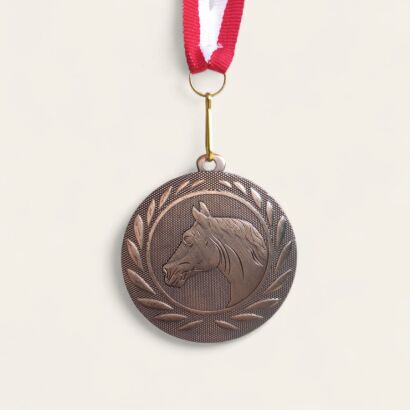 Brązowy medal z wstążką, koń #1