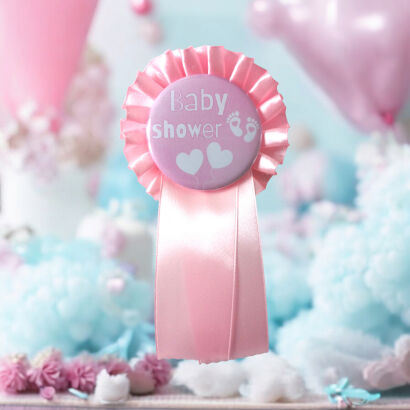 Kotylion baby shower - dziewczynka