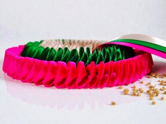 Kotylion potrójny z gęstym plisem - 2