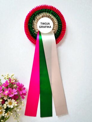 Kotylion potrójny z gęstym plisem