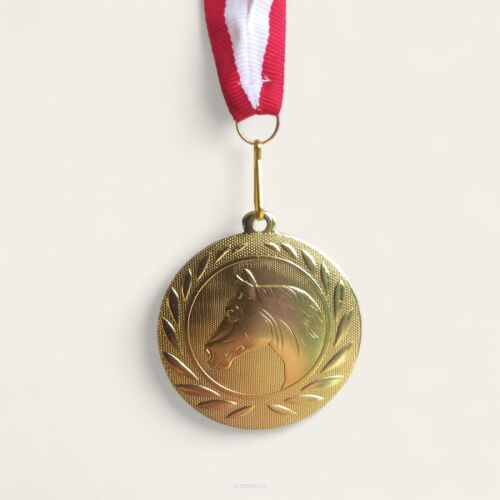 Złoty medal z wstążką, koń #1